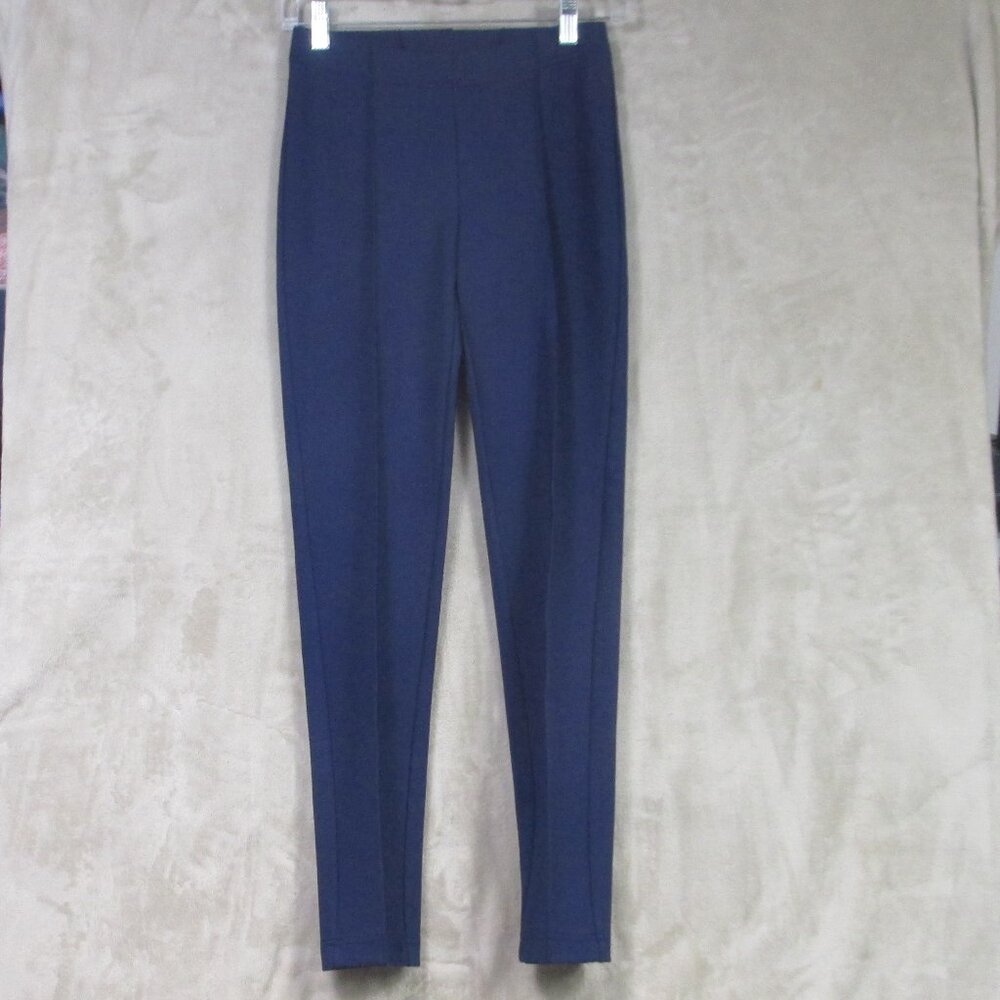LILLY PULITZER Travel Pants Pull On Seamed Slim Leg Navy Blue Run Small Size S